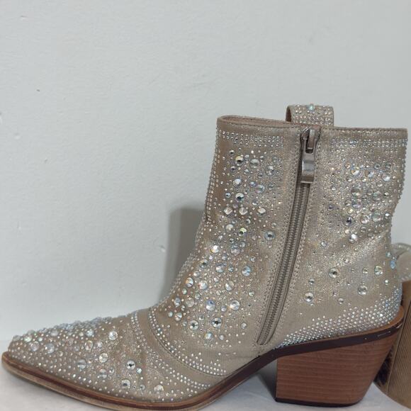 Isnow Women’s Ankle Boots Size 6 – Rhinestone Detail, Sparkly Fashion - Picture 9 of 15